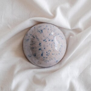 Purple Aster Ceramic Wall Dome - Handmade Stoneware Art