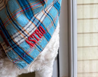 Pañuelo bordado personalizado con nombre para perro, bufanda a cuadros para mascotas, regalo personalizado para mamá, pañuelo personalizado para gato, accesorios para mascotas