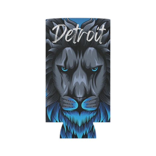 Detroit Can Cooler Koozie, Regular Can and Slim Can, Beer Hugger, Gift for Dad, Gift for Coach, Cheap Gifts for Him, Great Stocking Stuffer