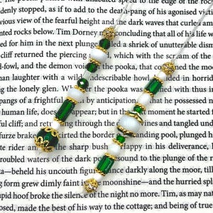Colorful Beaded Handmade Book Thong, Bookmark