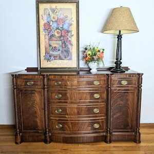SOLD Vintage Solid Wood Duncan Phyfe Style Credenza/Sideboard Furniture