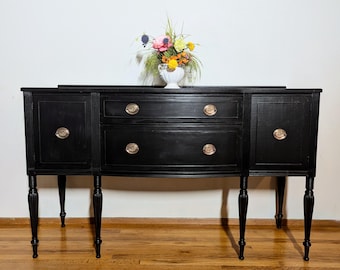 SOLD Antique Victorian Hepplewhite Buffet - Traditional Sideboard - Vintage Credenza