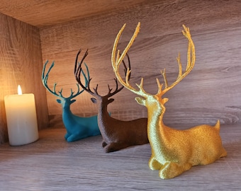 Deer group Rudi, Seppi and Karli decorative herd decoration, deer herd, deer community, antler group, pack of deer, flock of deer,