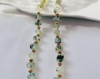 Green Prehnite Necklace, Handmade Design ##SS19