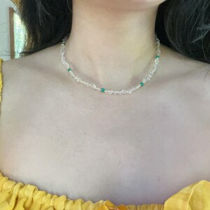 Rock Crystal Necklace, Handmade Unique Design ##SS33