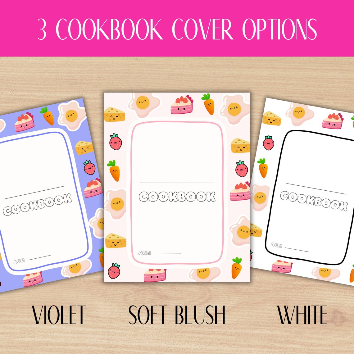 Printable Kids Creative Cookbook, Kids Recipe Book, Your Favorite ...