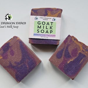 Amberwood Twilight Goat Milk Soap | Handmade, Body Soap, Bath Soap, Artisan Soaps