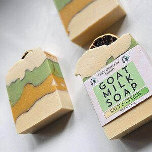 Salt & Citrus Goat Milk Soap | Handmade, Body Soap, Bath Soap, Artisan Soaps