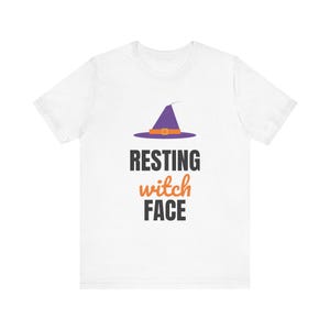 Resting Witch Face Tee, Witch Hat Halloween Shirt