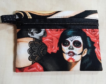 Fully Lined Coin Pouch,  Alexander Henry Las Elegantes Fabric,  Cotton Fabric,  Perfect  Gift Card Holder