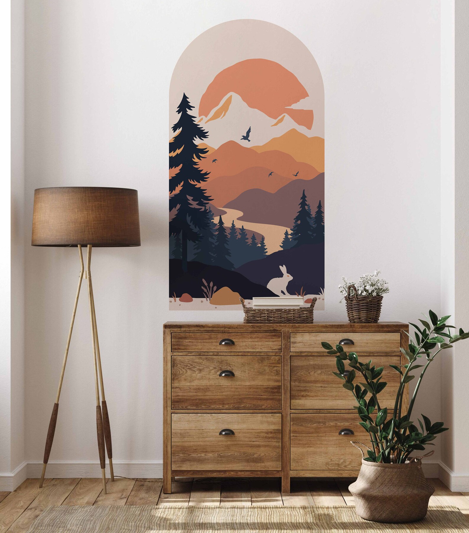 Arch Wall Decal Nursery Wall Sticker Boho Wall Decal Woodland - Etsy