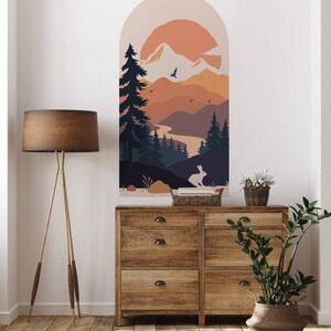 Arch Wall Decal Nursery Wall Sticker Boho Wall Decal Woodland - Etsy