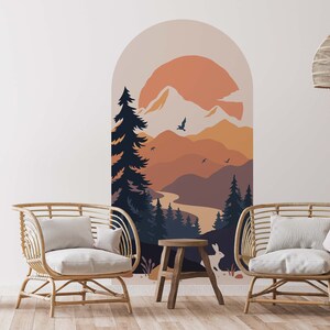 Arch Wall Decal Nursery Wall Sticker Boho Wall Decal Woodland - Etsy