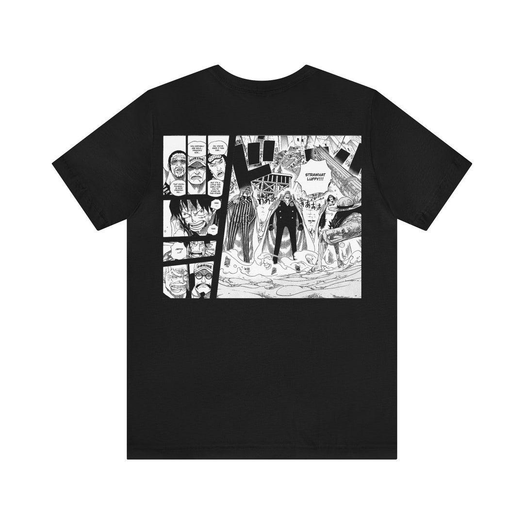 Luffy Facing Admirals One Piece Panel Shirt Etsy