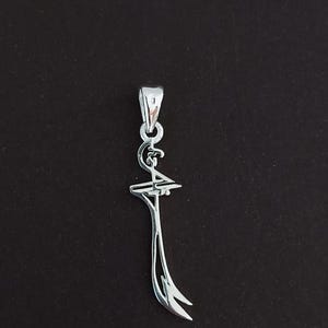 925 Sterling Silver Sword Figured Trendy Men&#39;s Necklace Pendant New Year&#39;s Gift