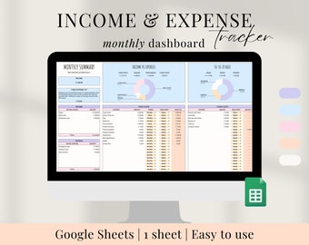 Monthly budget planner, monthly budget spreadsheet, google sheets budget template, financial planner with expense tracker - Baby Doll