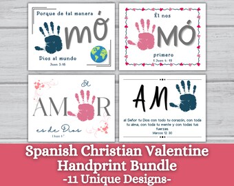 Manualidades españolas para el día de San Valentín, Arte con huellas de manos, Manualidades con huellas de manos, Actividades preescolares cristianas en español, Manualidades de San Valentín para la escuela dominical