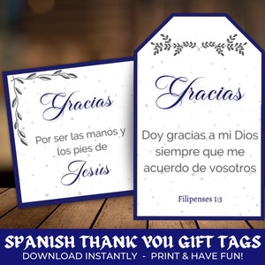 Bedankkaartjes in het Spaans, christelijke waardering, waardering van vrijwilligers, handen en voeten van Jezus, Spaanse kerk, Spaanse Bijbel