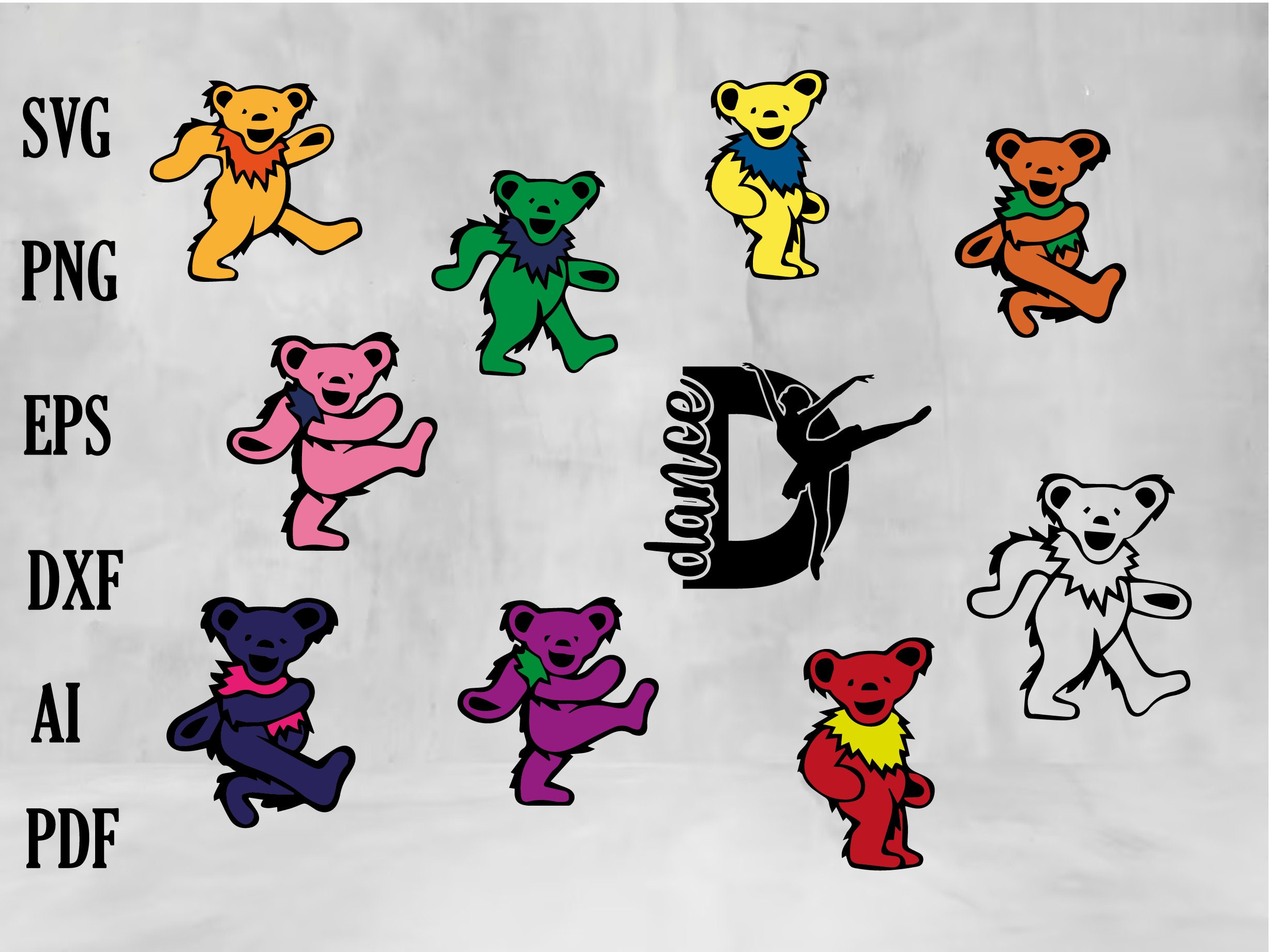 Dancing Bears Svg,bears Png, Dxf, Pdf, Dancing Bears Vector, Digital
