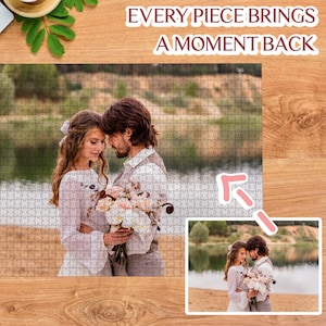 Custom Photo Puzzle with Puzzle Box, Personalized Photo Puzzle, Anniversary Jigsaw, 1000 Pieces Customized Puzzle, Wooden Jigsaw Puzzle