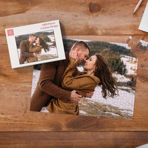 Custom Photo Puzzle, Personalized Picture Puzzle, 1000 Pieces Customized Puzzle, Wooden Jigsaw Puzzle, Anniversary Gifts for Couples