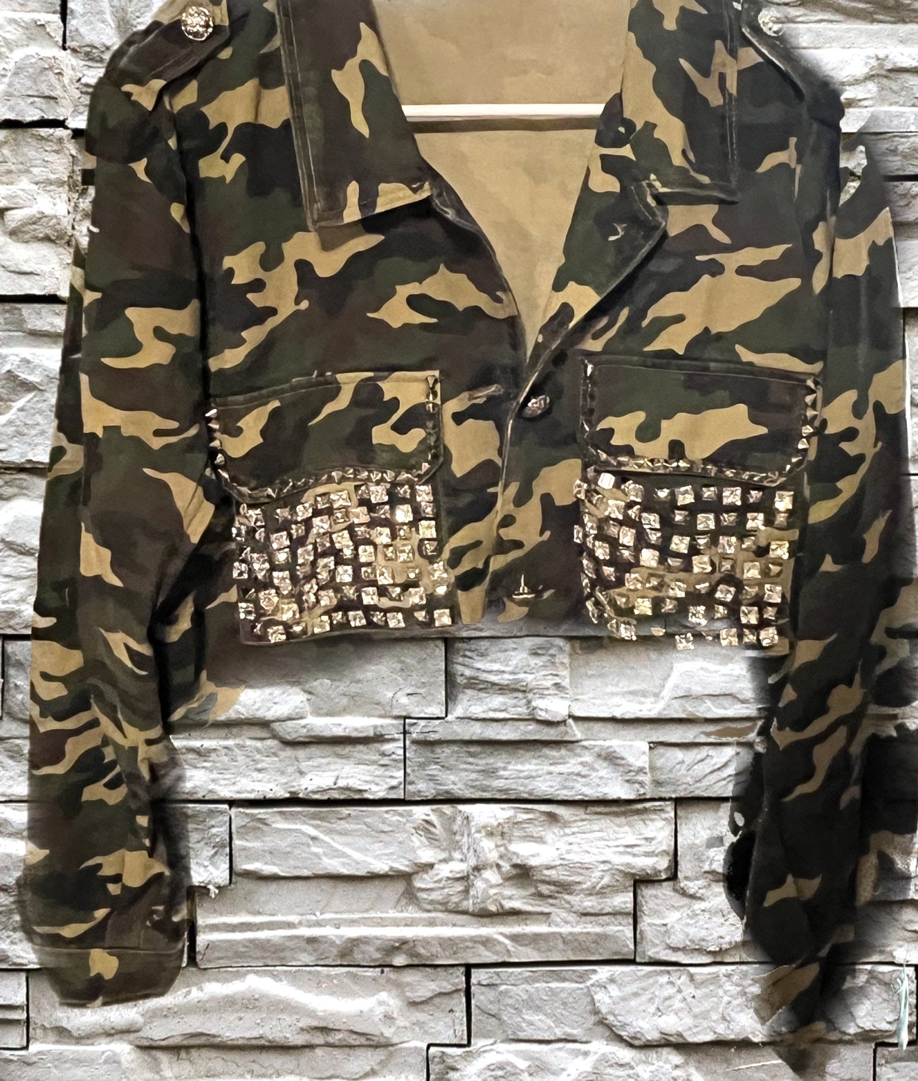Camo Crop Jacket Etsy