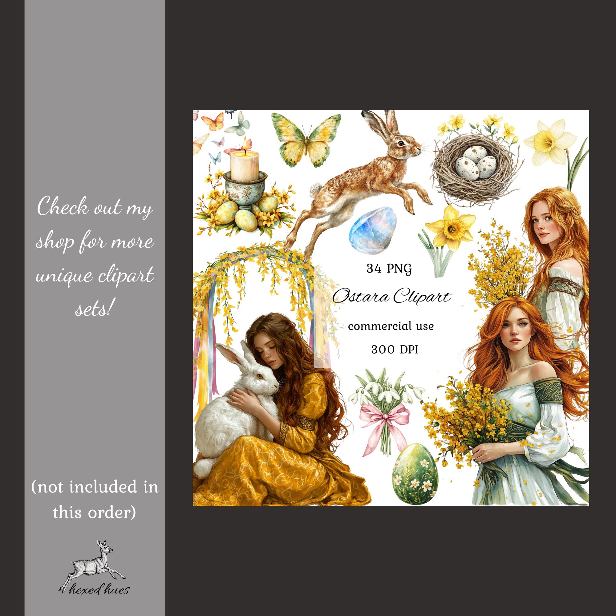 Imbolc Watercolor Clipart Png Bundle, Imbolc Clip Art, Celtic Neopagan ...