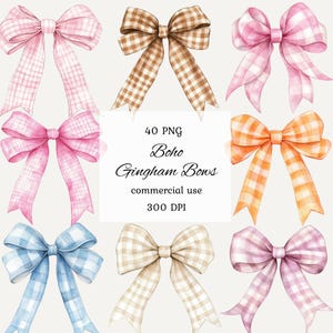 Aquarell Schleife, rosa karierte Schleife, orange karierte Schleife, blaue karierte Schleife, grüne karierte Schleife, Scrapbooking