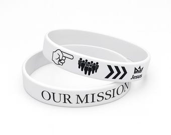 Pulsera del Evangelio Pulsera Bíblica Pulsera Cristiana / Blanca