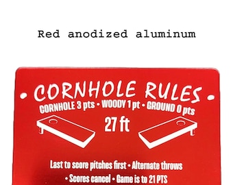 2X Cornhole-decor | Aluminium plakkaat | Toernooiweergave