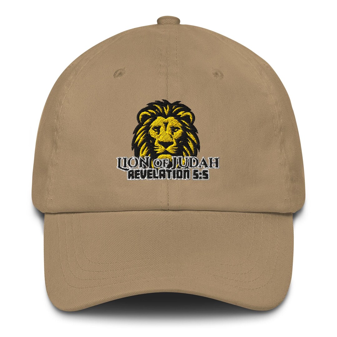 Lion of Judah Hat Embroidered Christian Dad Cap Revelation 5 Jesus ...