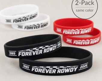 2 Pack of Kyle Busch Forever Rowdy Memorial Bracelet | NASCAR Fan Gift | #18 #8 Silicone Wristband | Racing Tribute Gift for Him