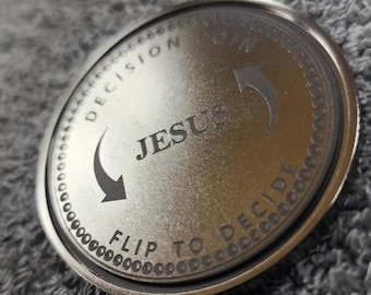 Christian Decision Coin – Jesus Coin Flip Gift for Faith-Based Decisions