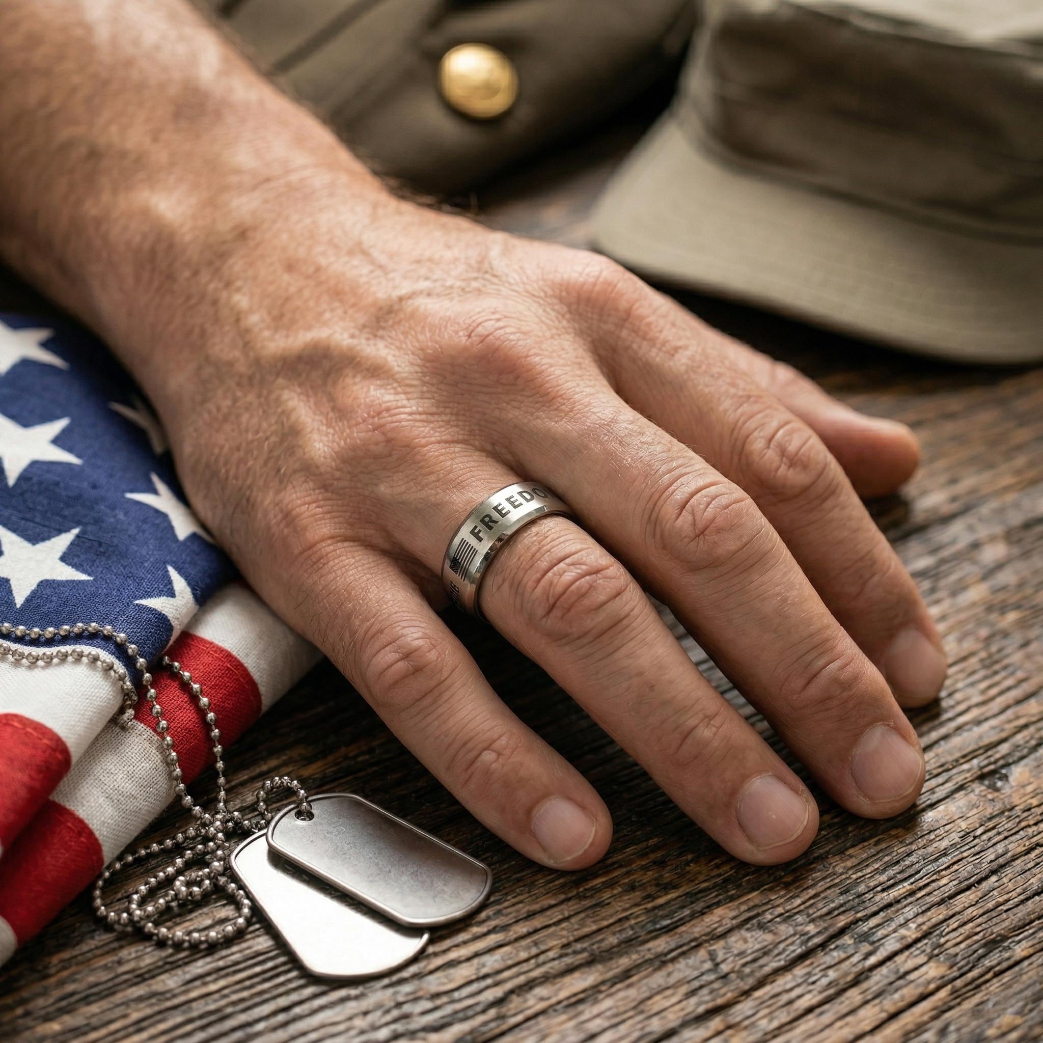 Freedom Ring | Stainless Steel Ring | Charlie Kirk Forever | 8mm