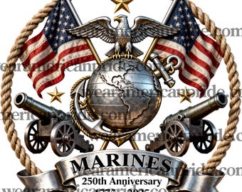 Marines 250th Anniversary | USMC Eagle Globe Anchor Artwork | 12x12" | 300 DPI |