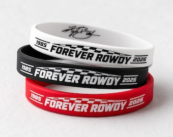 Racing Memorial-armband Forever Rowdy siliconen armband eerbetoon cadeau