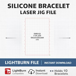 Laser Engraving Jig for JDS Silicone Bracelets SWB101-103 SWB201-202 Digital Template