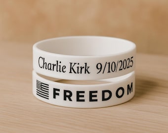 Pulsera de silicona grabada con láser Orgullo americano Fe patriótica Libertad Pulsera conmemorativa Regalo personalizado Todos los diseños