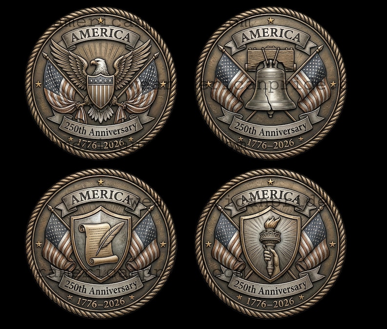 Amerika 250 SVG-paket 1776 till 2026 USA-årsdagsdesigner bild 1