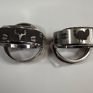 Ring - Custom Hunting Ring, Personalized 8mm Stainless Steel for Outdoor Enthusiasts, Deer, Duck & Turkey Hunting Gift, Men&#39;s Wedding Ring