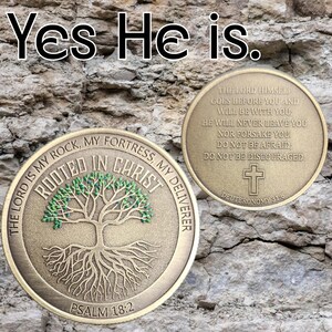 Christian Motivational Coin – Metal Faith Token 40mm Inspirational Gift ...