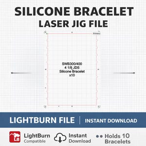 Gabarit de gravure laser pour bracelets en silicone JDS SWB301-303 SWB401-402 - Modèle numérique