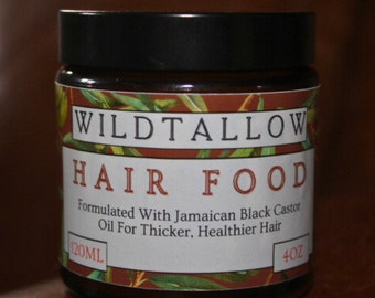 Hair Food - Tallow, Castor Oil & Beeswax - Natural Conditioner and Hair/Beard Wax