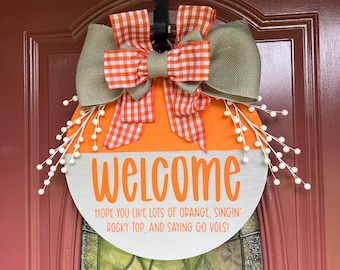 Tennessee Volunteers Door Hanger With Funny Saying - Tennessee Door Hanger