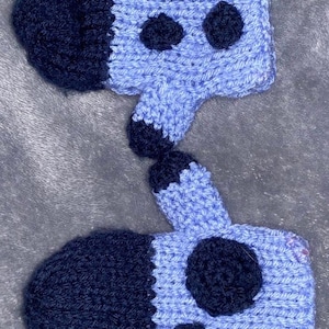Bluey knit kids gloves