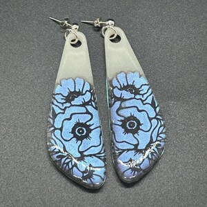 Resin Poppy XL Drop Earrings