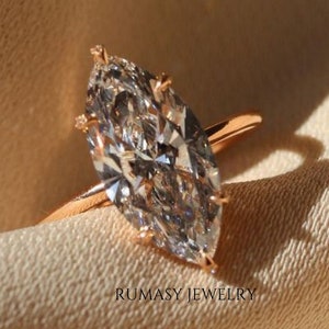 1.5 CT Marquise Lab Created Diamond Hidden Halo Engagement Ring With Hidden Prong Diamond Gift For Woman , Platinum Ring .
