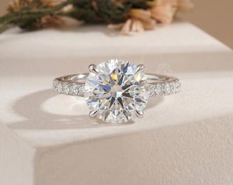 2.40 CT Round Lab Grown Diamond Engagement Ring: IGI Certified