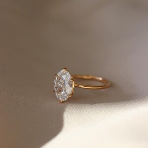 1.5 CT Oval Lab Created Diamond Hidden Halo Engagement Ring , Lab Grown Diamond Ring For Wedding , Gift For Her . image 4