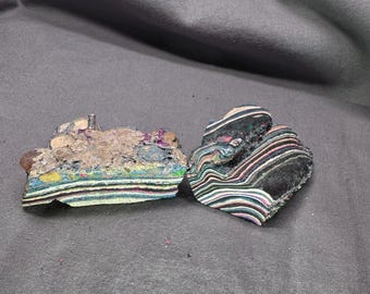 Specimen van Funkite-plaat: UV-reactieve, gestreepte verfslak voor verzamelaars